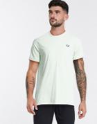 Fred Perry Ringer T-shirt In Pastel Green