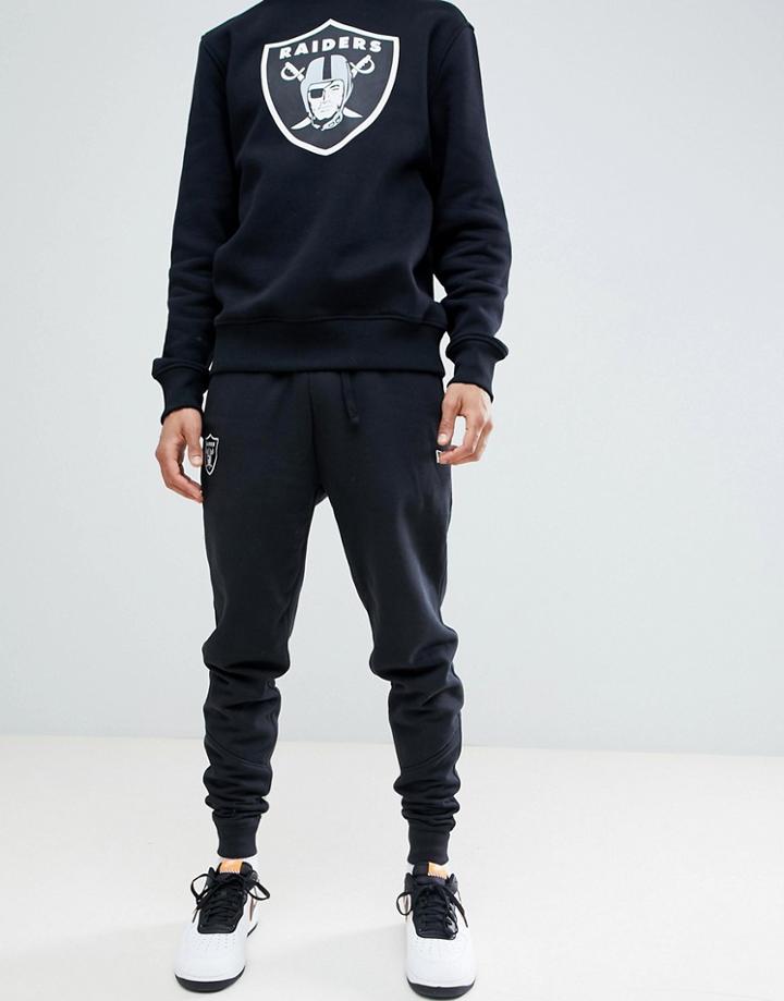 New Era Oakland Raiders Joggers With Small Logo In Black - Black
