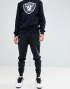 New Era Oakland Raiders Joggers With Small Logo In Black - Black