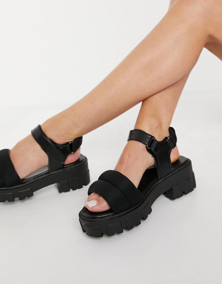 Raid Chunky Heeled Sandals In Black