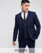 Heart & Dagger Skinny Suit Jacket - Navy