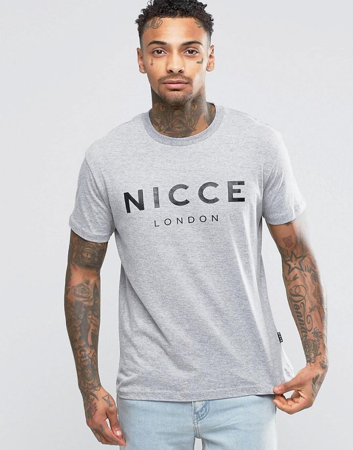 Nicce London Logo T-shirt - Gray