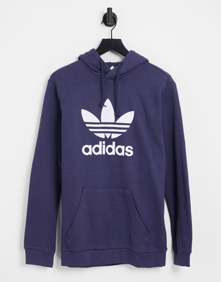 Adidas Originals Adicolor Large Logo Hoodie In Shadow Navy