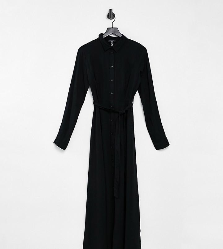 New Look Tall Midaxi Shirt Dress In Black