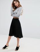 Minimum Midi Skater Skirt - Black