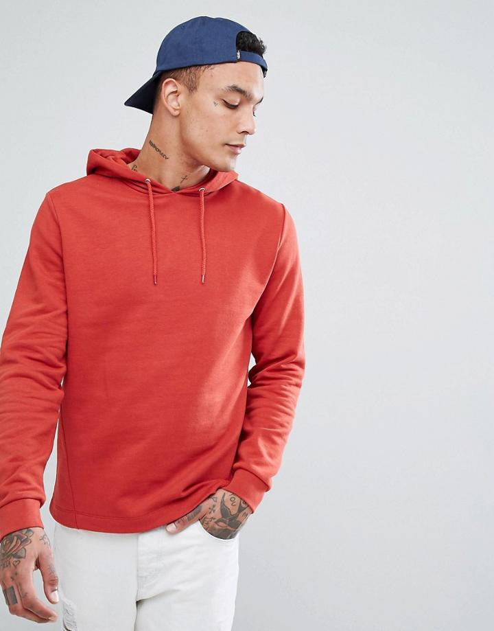 Asos Hoodie With Side Panels In Orange - Orange