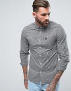 Fred Perry Shirt In Slim Fit Gingham With Long Sleeves Black - Black