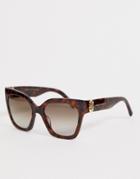 Marc Jacobs Oversized Cat Eye Sunglasses In Tort - Brown