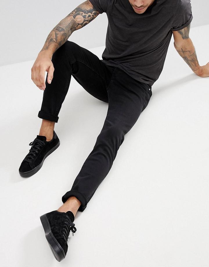 Weekday Friday Tuned Black Skinny Jeans - Black