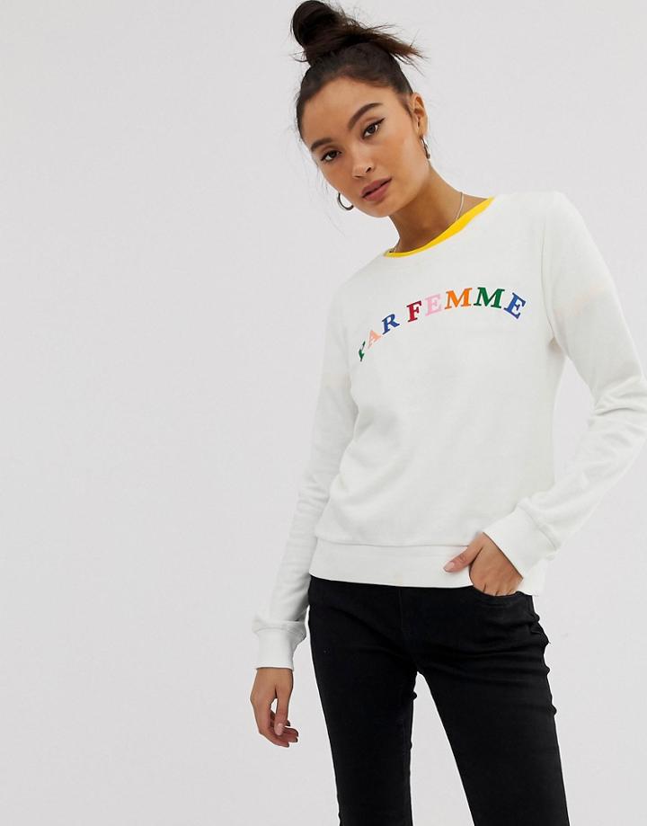 Only Organic Cotton Slogan Sweat-multi