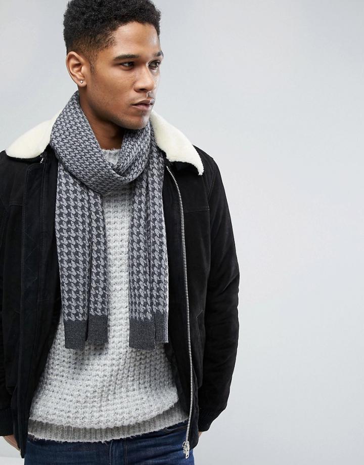 Original Penguin Houndstooth Scarf - Gray