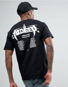10 Deep T-shirt With Tour Back Print - Black