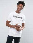 Timberland Linear Logo T-shirt In White - White
