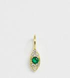 Galleria Armadoro Gold Plated Pave Eye Necklace Charm - Gold