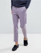 Asos Tapered Smart Pants In Lilac - Purple