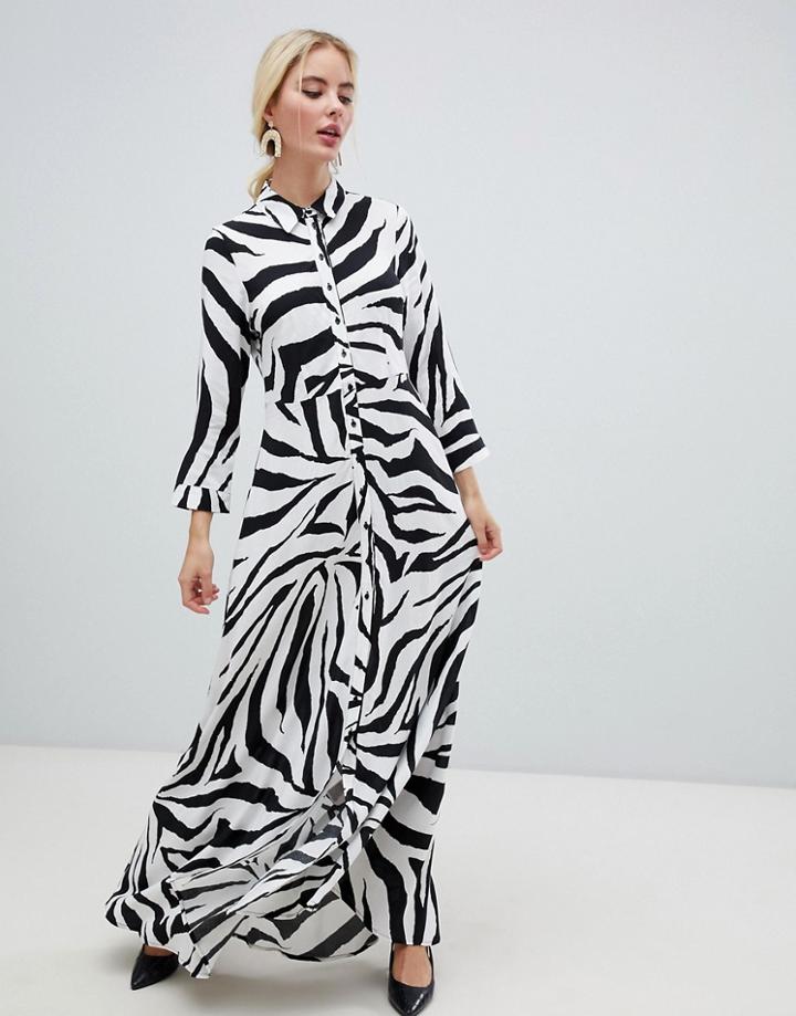 Y.a.s Zebra Print Shirt Dress - Multi