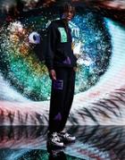Asos Design Oversized Sweatpants In Black With Multi Placement Graphics - Part Of A Set