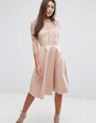 Y.a.s Pretty Dress With 3/4 Sleeve - Pink