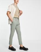 Asos Design Tapered Smart Pants In Dusky Green