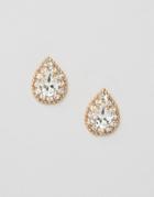 Krystal Swarovski Crystal Pear Surround Earring - Gold