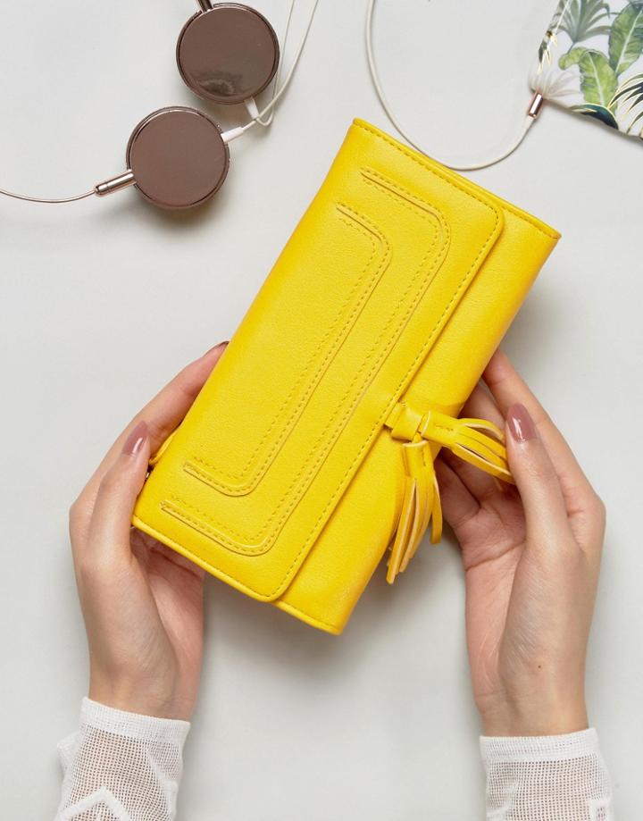 Yoki Foldover Purse - Yellow
