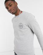 Jack & Jones Originals Sweatshirt With Small Script Logo In Gray-grey