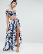 Asos Beach Co-ord Maxi Skirt In Tie Dye - Multi