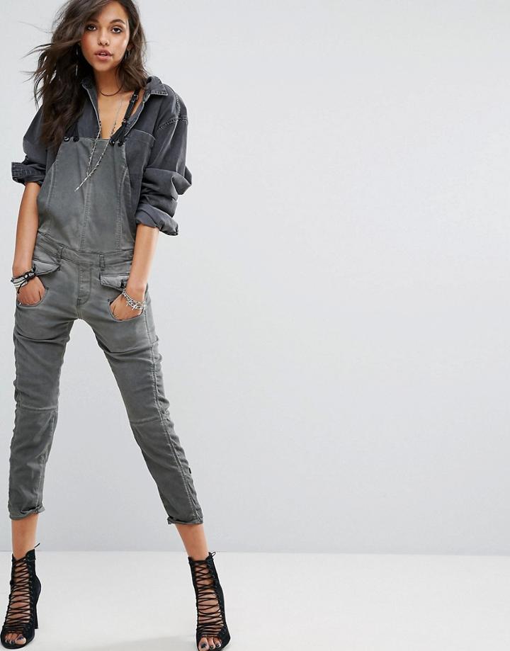 G-star Overall With Front Pockets And Contrast Strap - Gray
