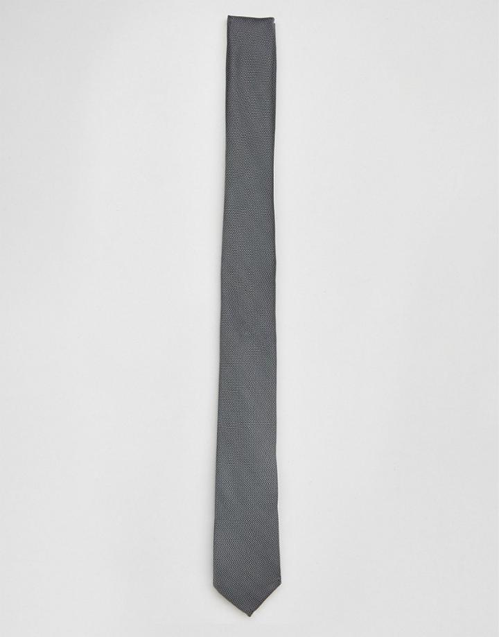 Asos Slim Tie In Light Gray - Gray