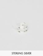 Fashionology Sterling Silver Two Row Ear Cuff - Silver