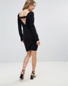 The English Factory Sweater Dress With Back Strap Detail - Black
