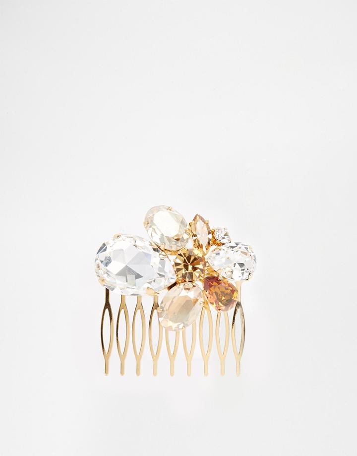 Krystal Swarovski Crystal Hair Slide - Topaz Mix