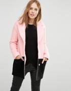 Little Mistress Color Block Coat - Pink