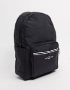 Fred Perry Logo Backpack In Black