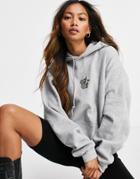 New Love Club Oversized Hoodie With Koala Print In Gray-grey
