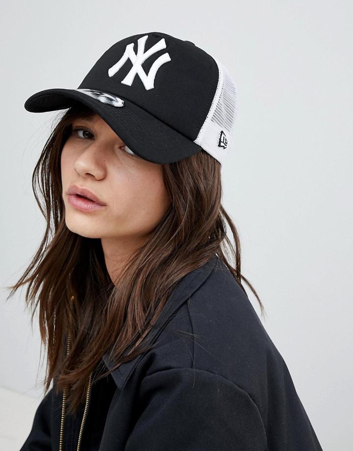 New Era New York Trucker Cap - Black