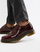 Dr Martens Vegan 3989 Brogue Shoes In Red - Red