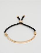 Asos Smart Metal And Rope Bracelet - Gold