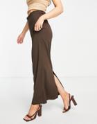 & Other Stories Body-conscious Midi Skirt In Dark Brown - Brown - Part Of A Set