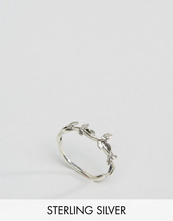 Kingsley Ryan Sterling Silver Vine Leaves Ring - Silver