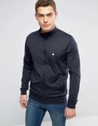 Asos Jersey Track Jacket In Navy With Logo - Navy