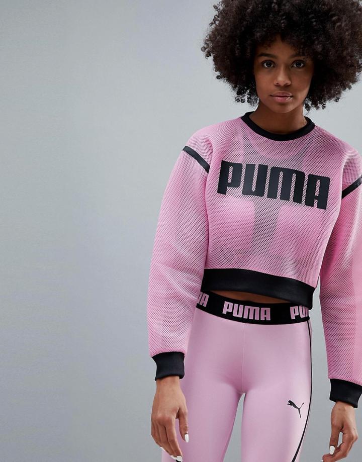 Puma Exclusive To Asos Active Mesh Sweatshirt - Purple