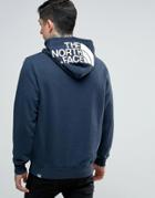 The North Face Drew Peak Hoodie Light Logo Hood In Navy - Navy