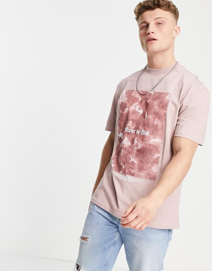 River Island T-shirt With Print In Pink