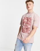 River Island T-shirt With Print In Pink