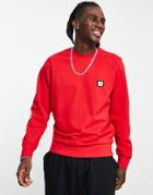 Diesel S-girk K12 Badge Logo Crew Neck Sweatshirt In Red