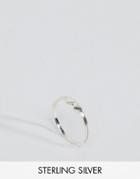 Reclaimed Vintage Sterling Silver Double Heart Ring - Silver