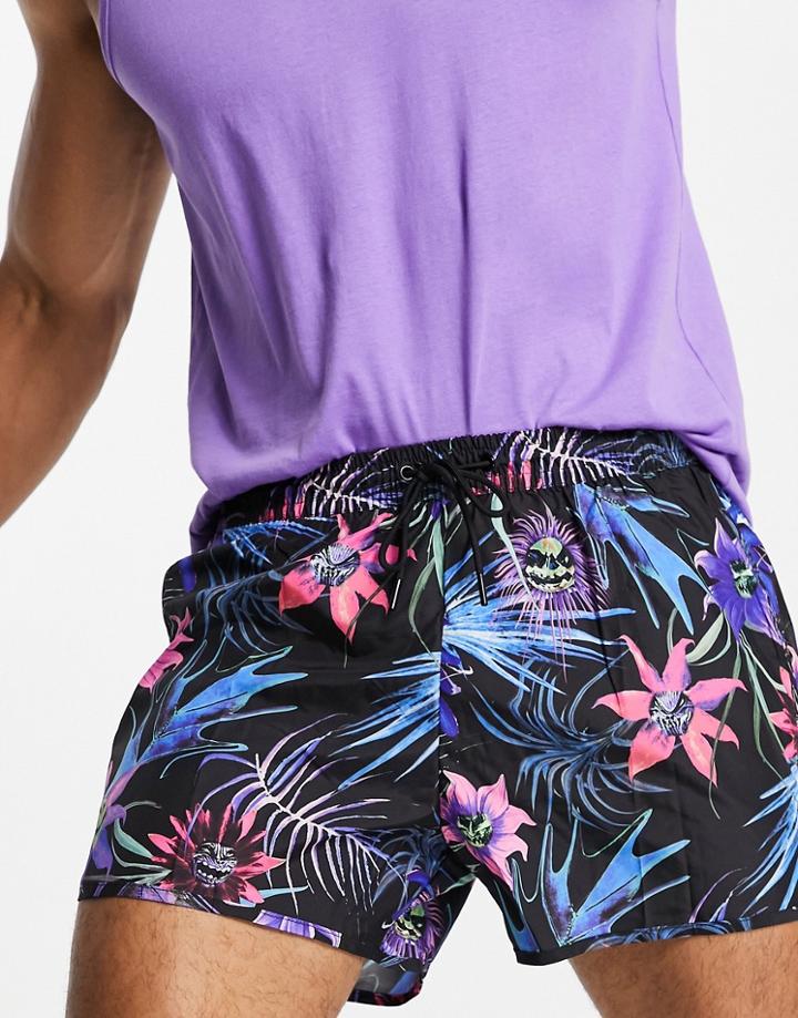 Weekday Tan Swim Shorts In Bright Purple