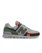 New Balance 574 Cordura Sneakers In Gray And Green