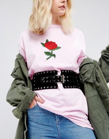 Shikumi Studded Waist Buckle Belt - Black
